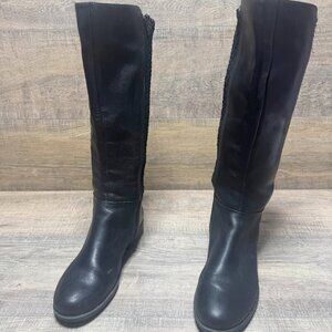 Me Too Danya Black Leather Riding Boots Women's Size 8